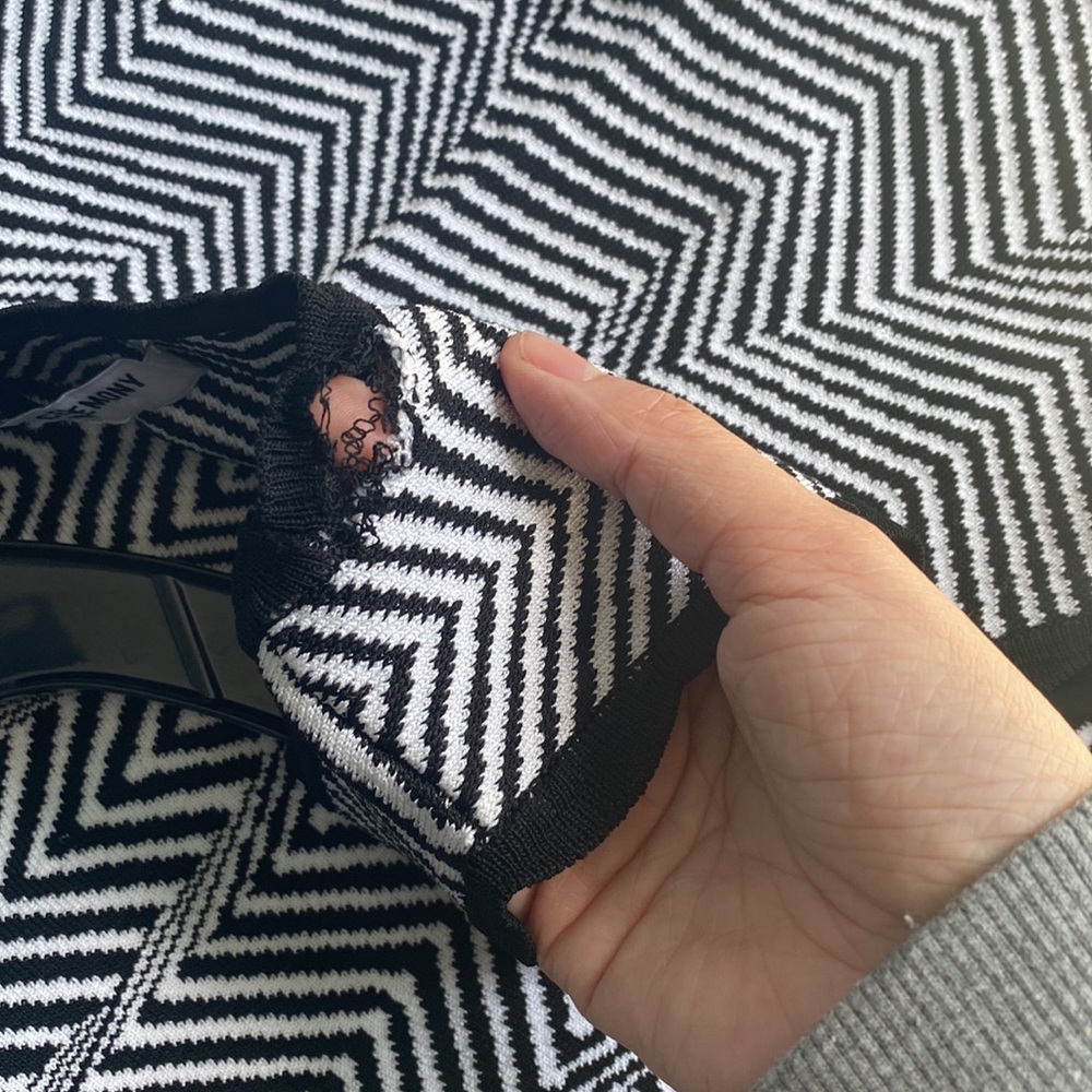 Free with 100 purchase- opening ceremony black white stretch dress - Picture 6 of 8